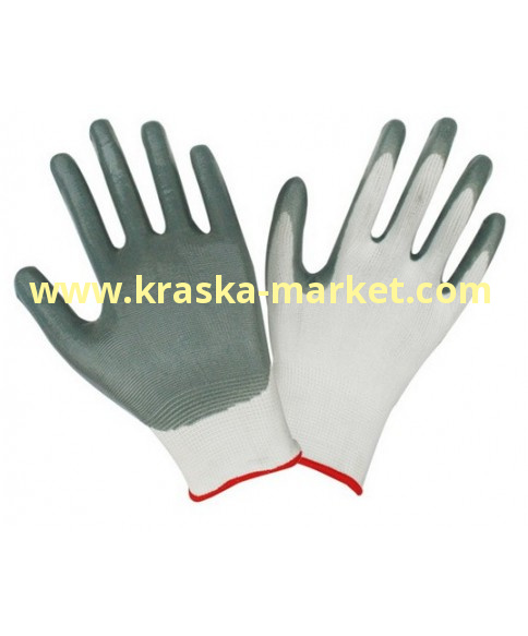Защитные промышленные перчатки с нитриловым покрытием. Цвет: черный. Размер: XL. Торговая марка: JetaPro.