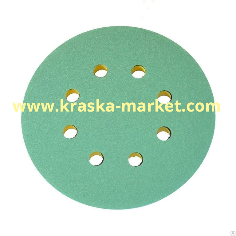 Круг абразивный, зеленый, 8 отверстий, Р2000, 125 мм. Торговая марка: HANKO.