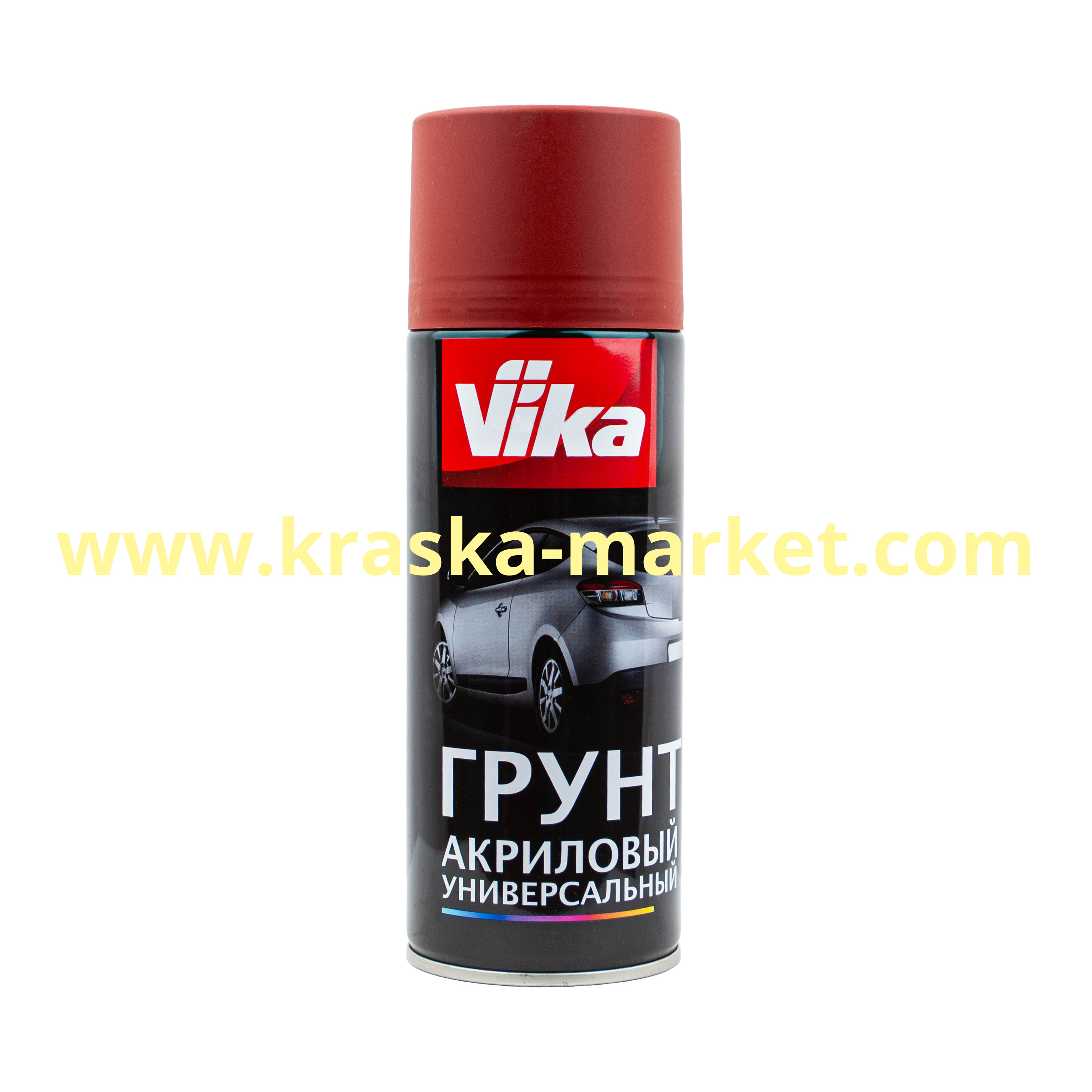 Грунт акриловый в аэрозольном баллоне, цвет: красно-коричневый. Фасовка: 520мл. Торговая марка: Вика.