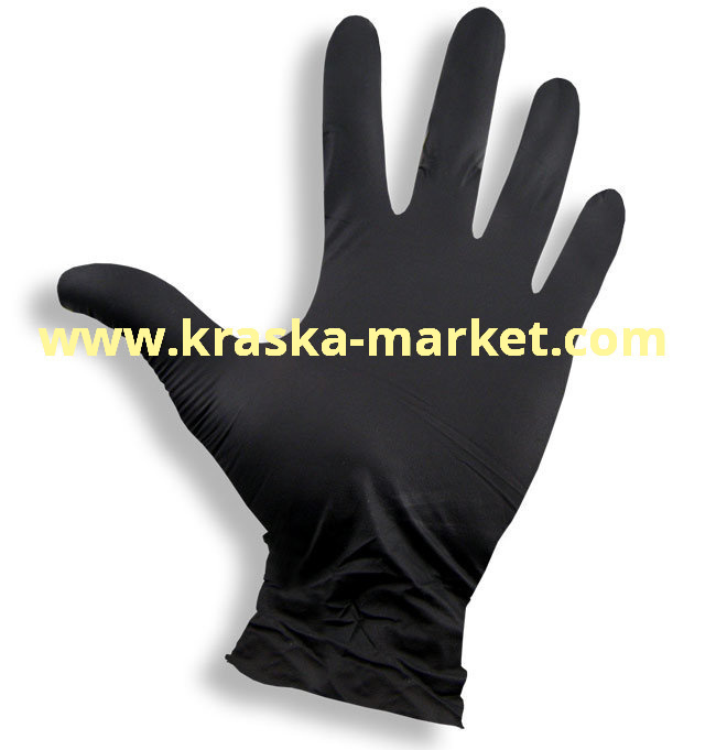 Перчатки нитриловые черные для малярных работ.  Состав: 100% нитрил. Торговая марка: JetaPro.