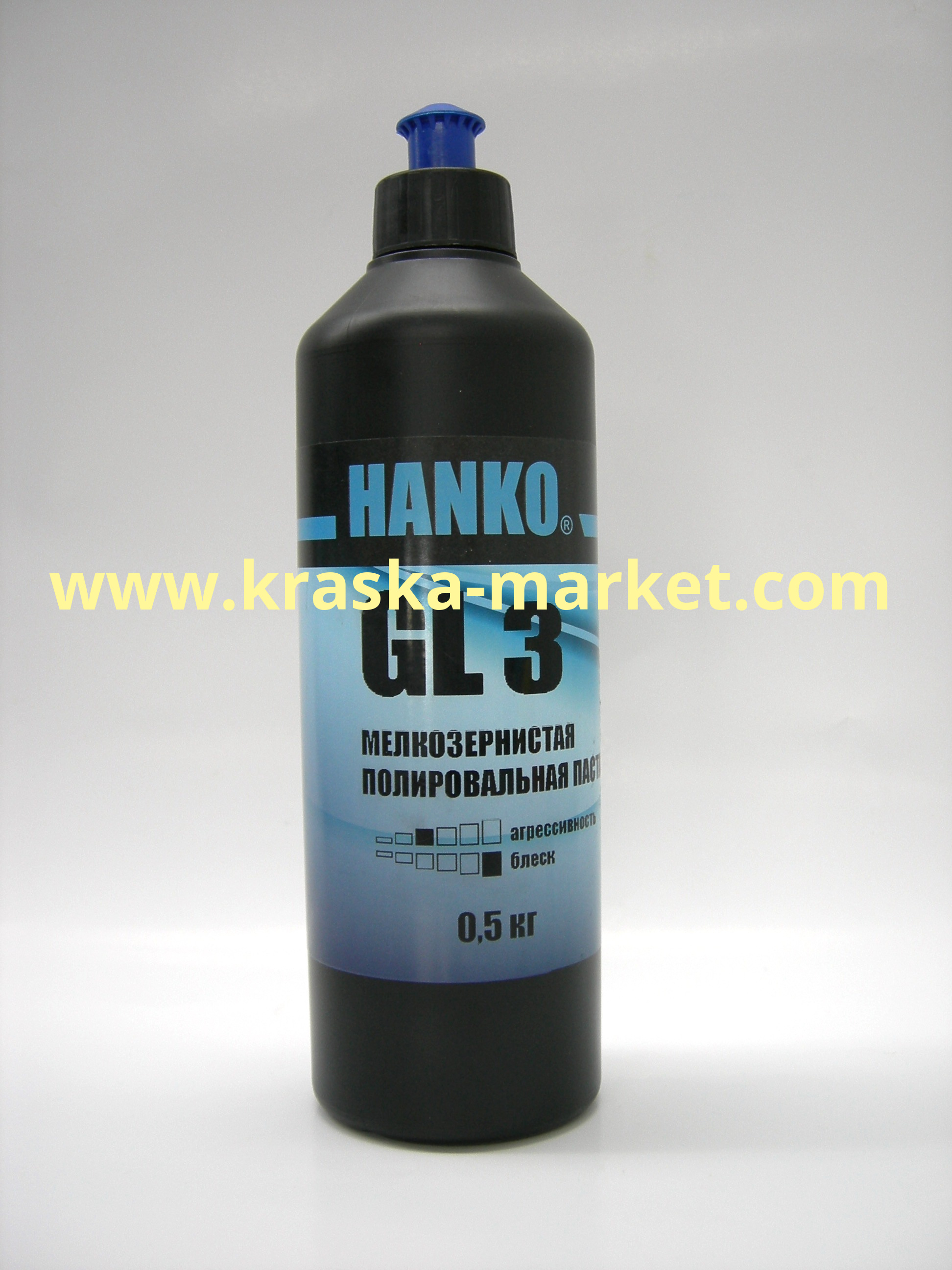 Полировальная паста мелкозернистая GL3. Объем(м3): 0,5кг. Торговая марка: HANKO.