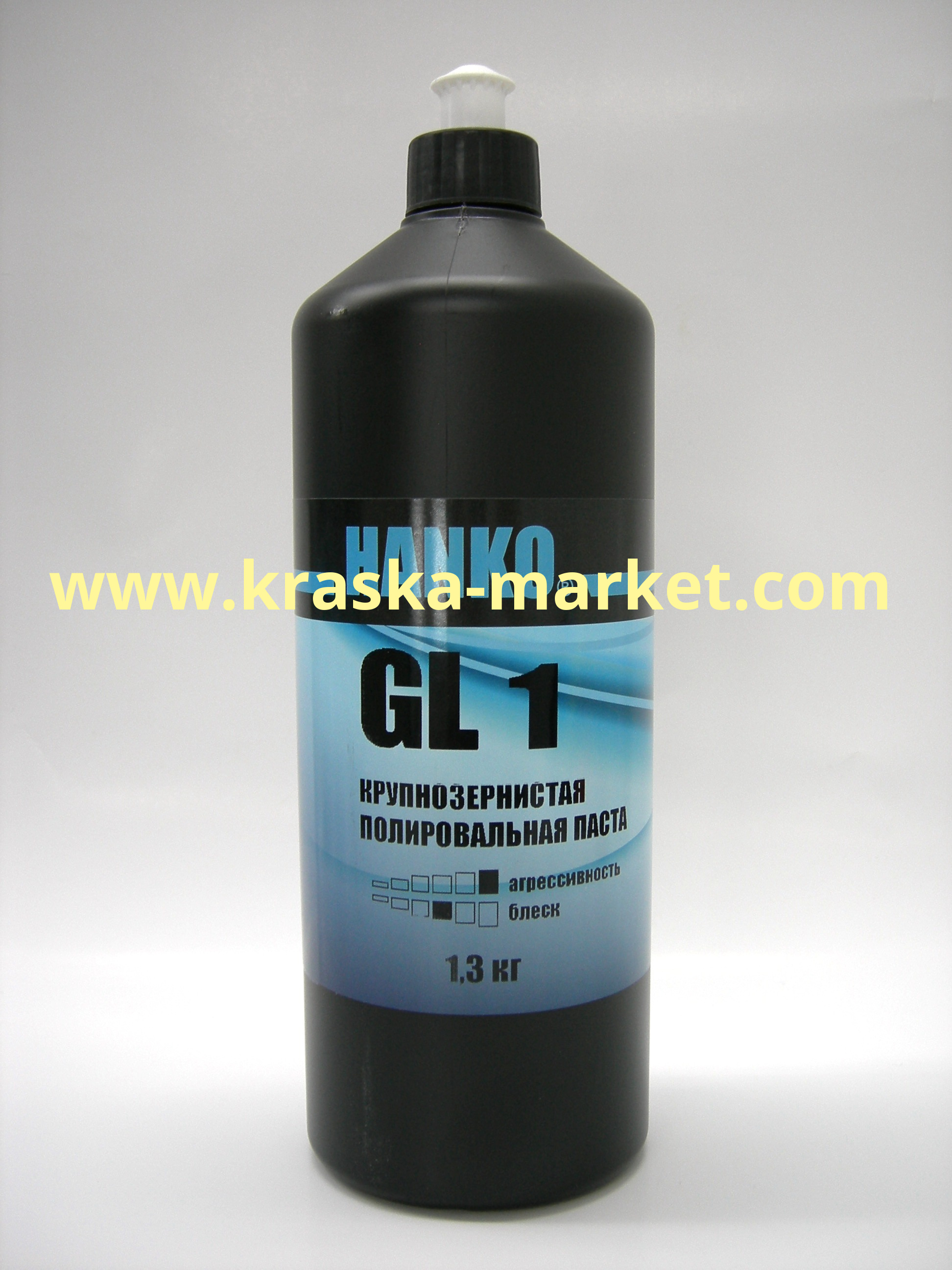 Полировальная паста крупнозернистая GL1. Объем(м3): 1,3кг. Торговая марка: HANKO.