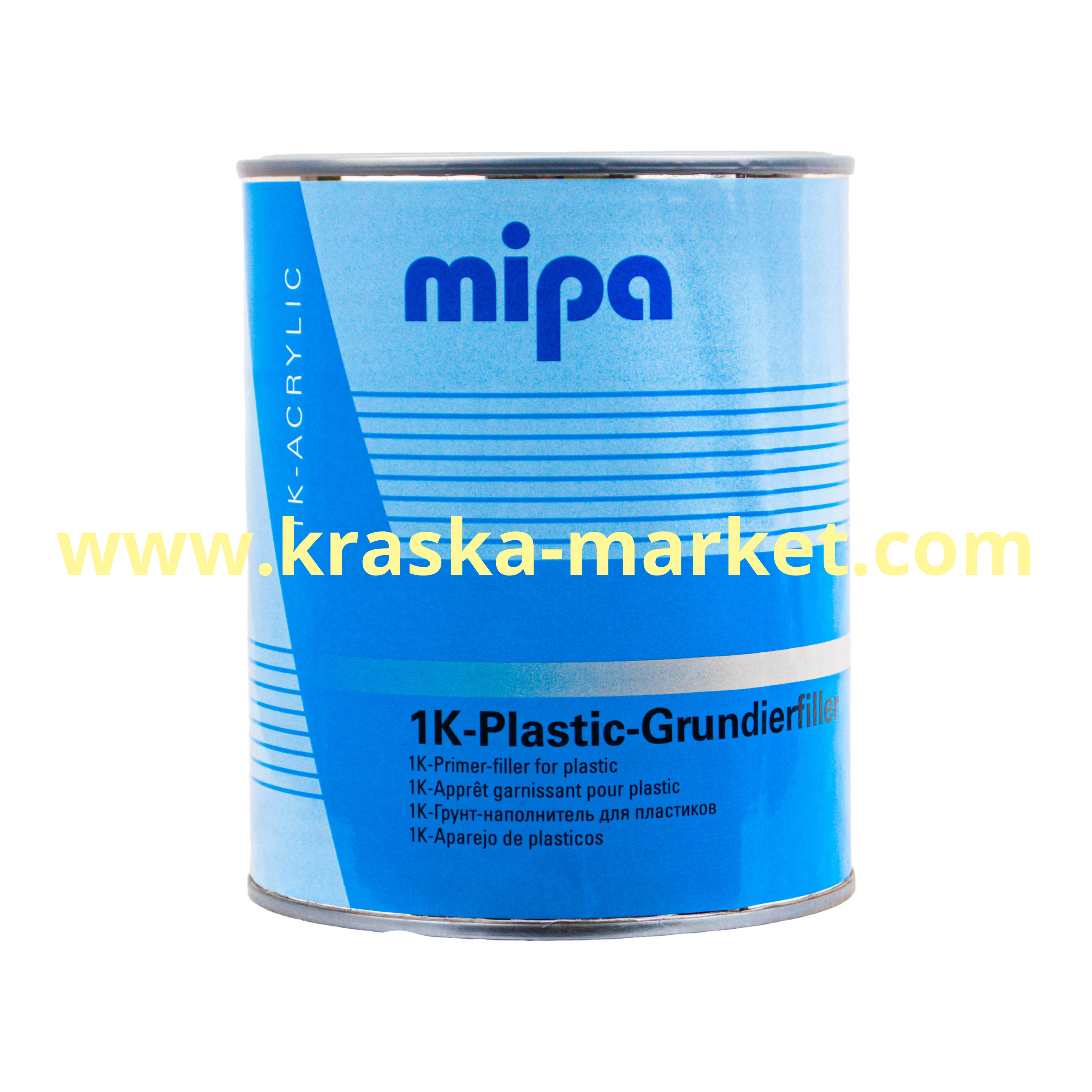 Универсальный грунт по пластику Mipa 1К HS Plastic Grundierfiller. Цвет: светло серый. Объем(м3): 1,0л. Артикул: 225210000. Производитель: Mipa.