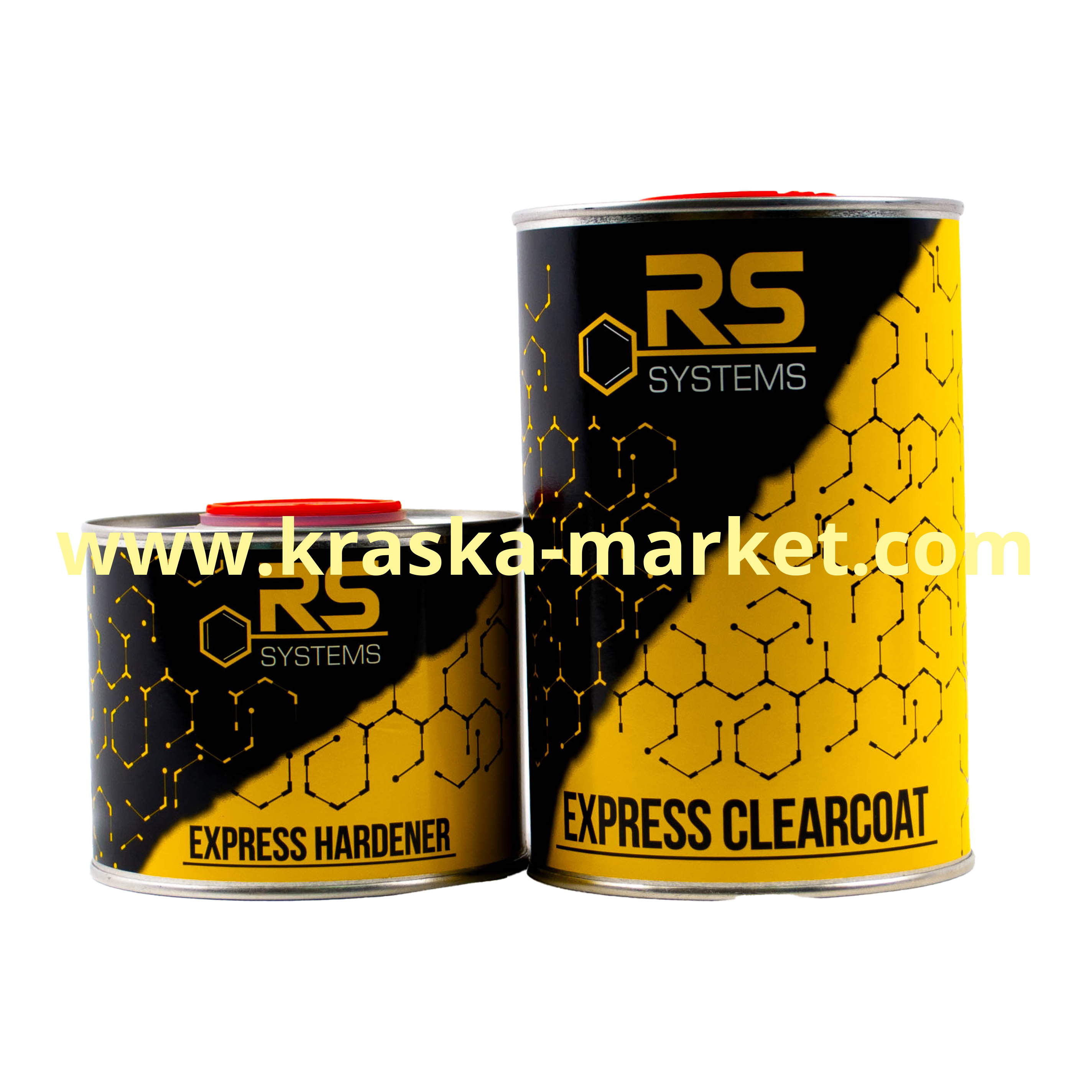 Лак акриловый HS 2+1 "Экспресс RS". Фасовка: 1,0л+0,5л отвердитель. Торговая марка: RS SYSTEMS.