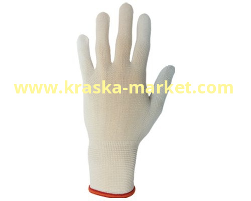 Защитные перчатки из из полиэфирных волокон (полиэстер). Цвет: белый. Размер: L. Торговая марка: JetaPro.