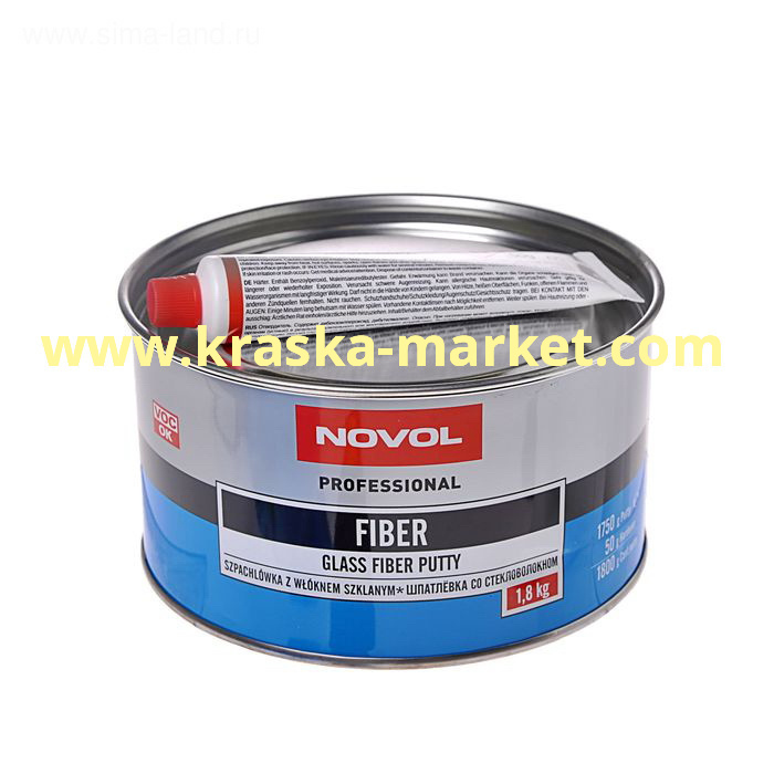 Шпатлевка со стекловолокном fiber. Вес(кг): 1,8 кг. Торговая марка: Novol.