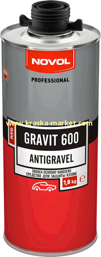 Защитное покрытие антигравий GRAVIT 600 MS. Цвет: черный. Вес(кг): 1,8 л. Торговая марка: Novol.
