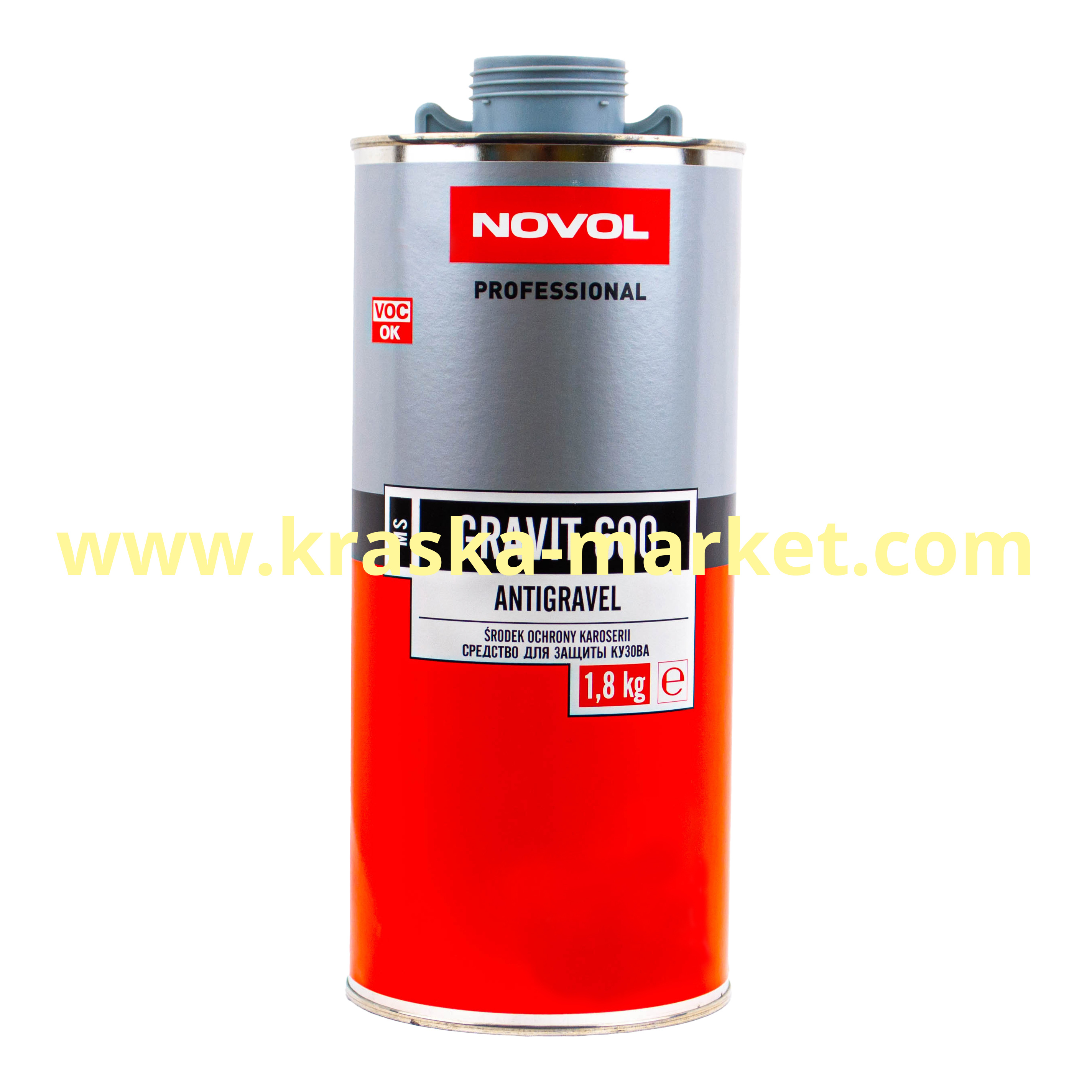 Защитное покрытие антигравий GRAVIT 600 MS. Цвет: серый. Вес(кг): 1,8 л. Торговая марка: Novol.