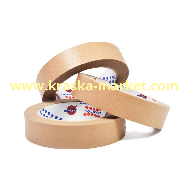 Скотч малярный EUROCEL AVTO 6083 80°С (Коричневая). Размер: 50 мм x 40 м. Производитель: EUROCEL.