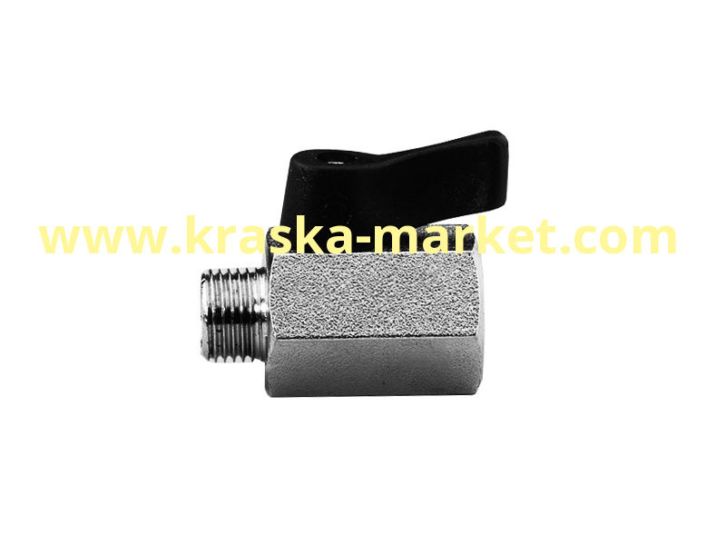12171 Вентиль шаровый, соединения M1/4" - F1/4", ш