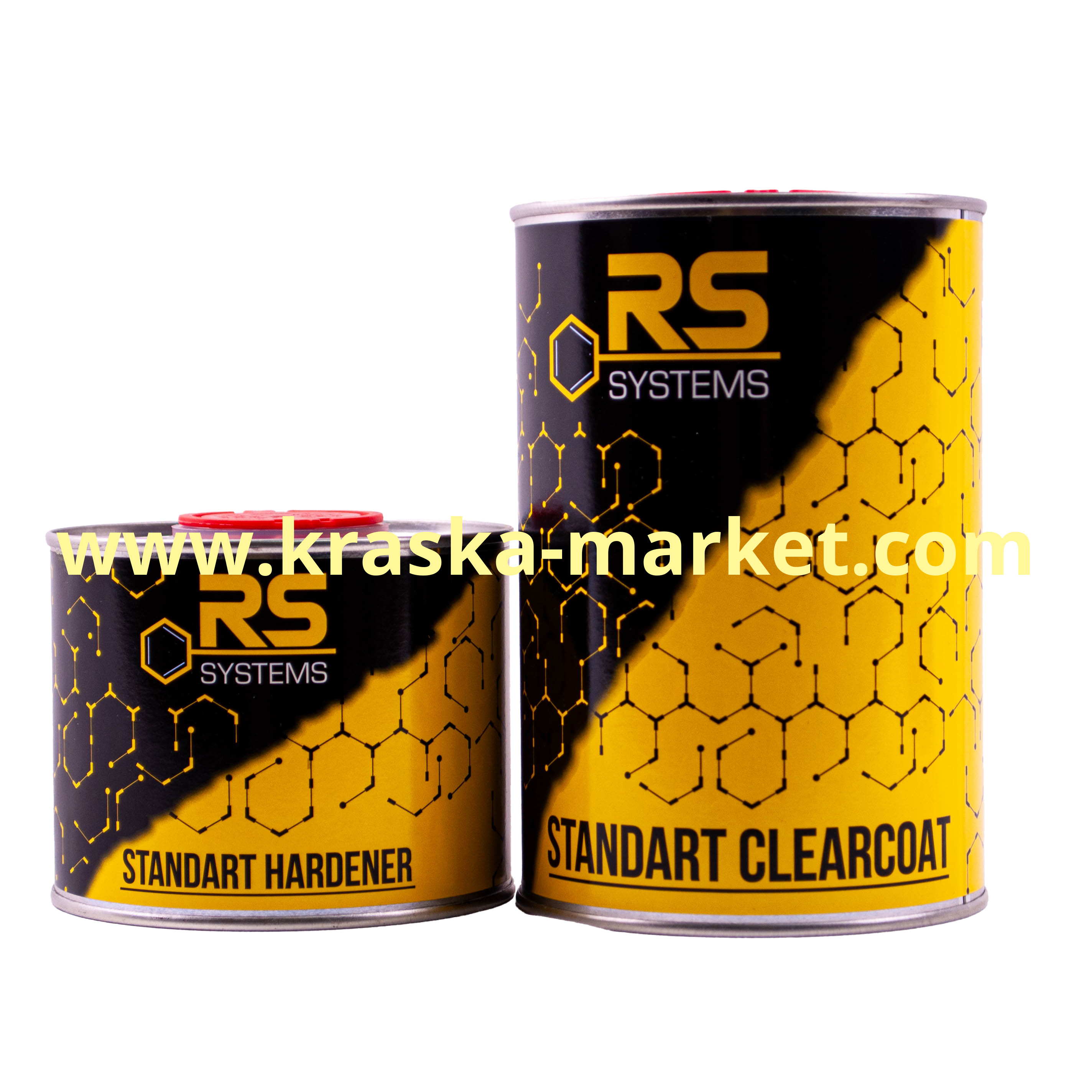 Лак акриловый HS 2+1 "Стандарт RS". Фасовка: 1,0л+0,5л отвердитель. Торговая марка: RS SYSTEMS.