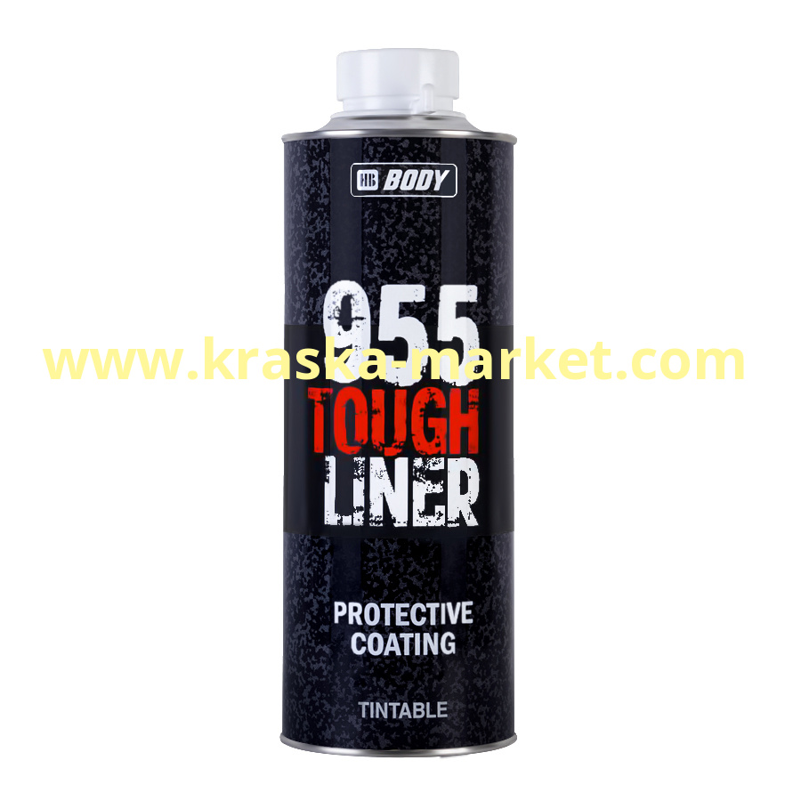 Сверхпрочное защитное покрытие Body TOUGH LINER 955. Цвет: черный. Обьем: 0,6 л + отвердитель 0,2 л. Производитель: BODY.