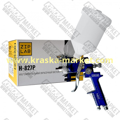 Краскопульт H827P верхний пластиковый бачок. Диаметр сопла: 1,4 mm. Артикул: 10100. Бренд: ZIP LAB.