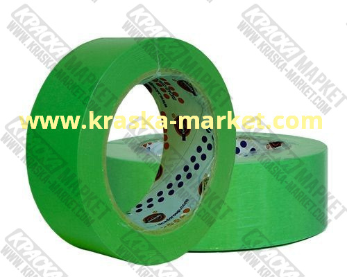Скотч малярный EUROCEL MSK 6268 80°С (зеленая). Размер: 25 мм x 40 м. Производитель: EUROCEL.