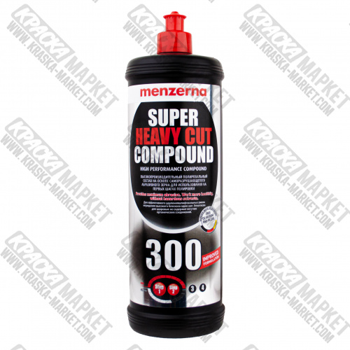 Универсальная высокоабразивная полировальная паста Super Heavy Cut Compound 300 IMPROVED FORMULATION. Объем(м3): 1,0 кг. Производитель: Menzerna.