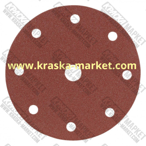 Круг абразивный, красный, 15 отверстий, Р150, 150 мм. Производитель: Indasa.