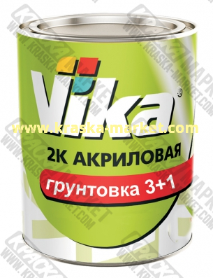 Грунт акриловый 3+1 HS. Цвет: черный. Фасовка: 1,0+0,2.Торговая марка: Вика.