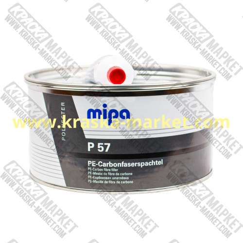 Шпатлевка карбоновая P57 PE-Carbonfaserspachte. Объем(м3): 1,8 кг. Артикул: 293720000. Производитель: Mipa.