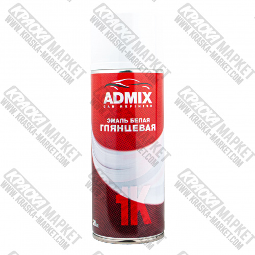 Краска универсальная акриловая в аэрозольном баллоне. Цвет: белая глянцевая. Объем(м3): 520 мл. Торговая марка: ADMIX.