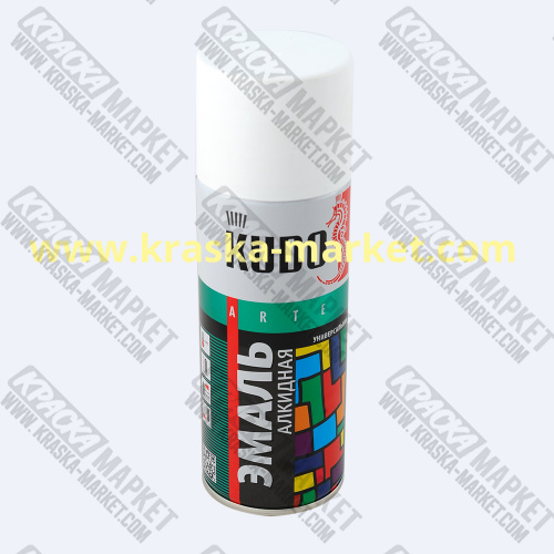 Краска универсальная в аэрозольном баллоне. Цвет: №  1001 белая глянцевая. Объем(м3): 520мл. Торговая марка: KUDO.