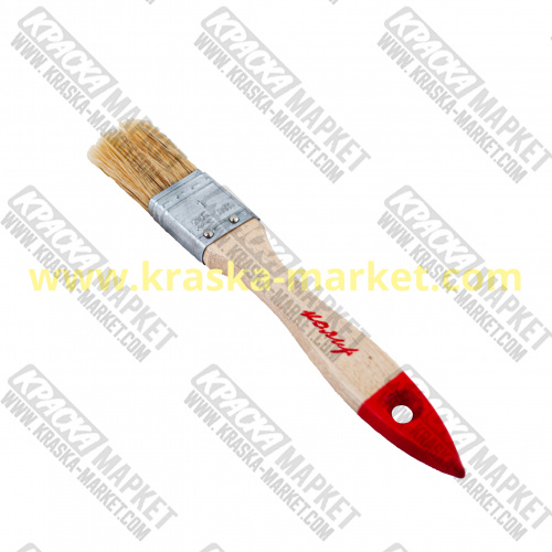 Кисть плоская стандарт 25мм, светлая натуральная щетина, деревянная ручка. Брэнд: MiraMix.