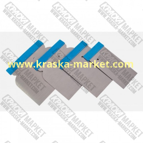 Набор шпателей из нержавеющей стали, 4шт. Размер: 50,80,100,120мм. Артикул: 40035/4003. Брэнд: MiraMix.