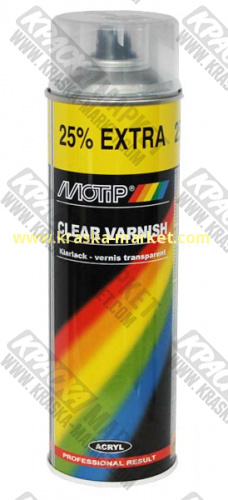 Лак в аэрозольном баллоне. Цвет: прозрачный. Объем(м3): 500 мл. Артикул: 04009IG. Производитель: Мотип.