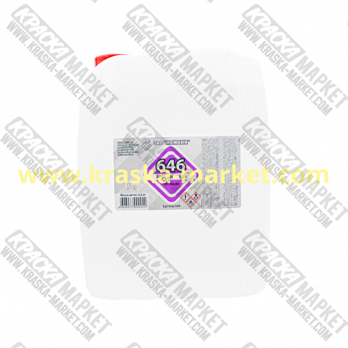 Растворитель 646. Объем(м3): 10,0 л. Торговая марка: МОЖХИМ.