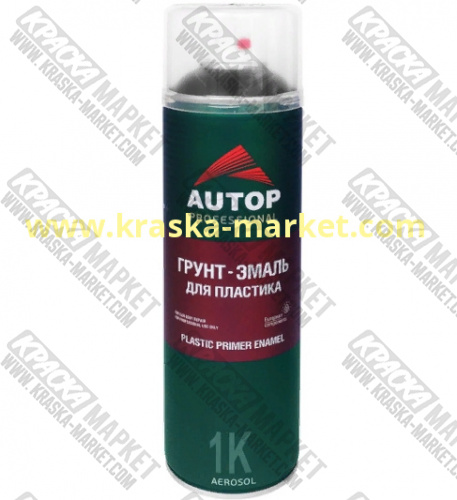 Грунт-эмаль для пластика Plastic Primer Enamel (№5). Цвет: графит. Объём: 650 мл. Производитель: Autop.