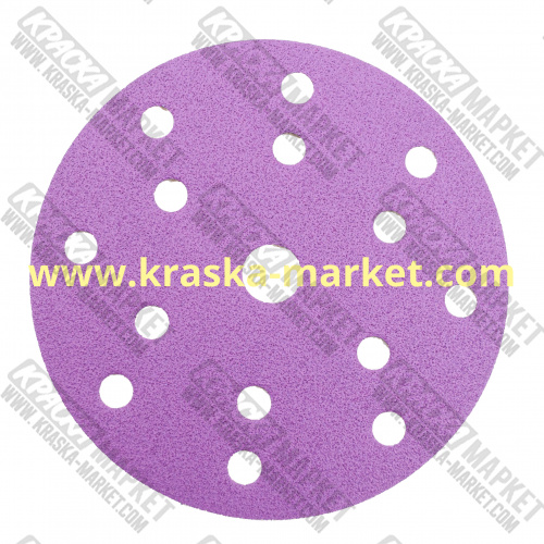 Круг абразивный, PP627 Purple Paper на бумажной основе, 15 отверстий, Р600, 150 мм. Торговая марка: HANKO.