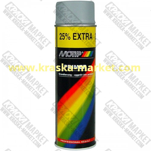 Акриловый грунт в аэрозольном баллоне. Цвет: серый. Объем(м3): 500 мл. Артикул: 04054IG. Производитель: Мотип.