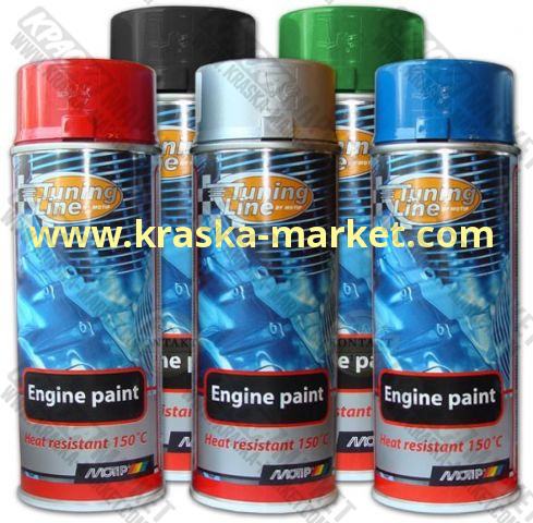 Краска для двигателя в аэрозольном баллоне. Цвет: черный. Объем(м3): 400 мл. Артикул: 04092. Производитель: Мотип.