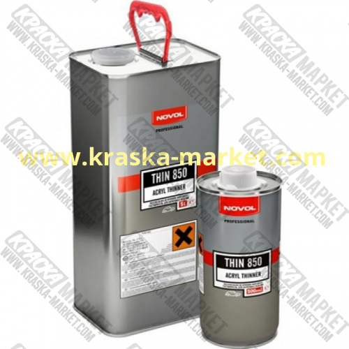 Растворитель акриловый THIN 850 (стандарт). Вес(кг): 5,0л. Торговая марка: Новол.