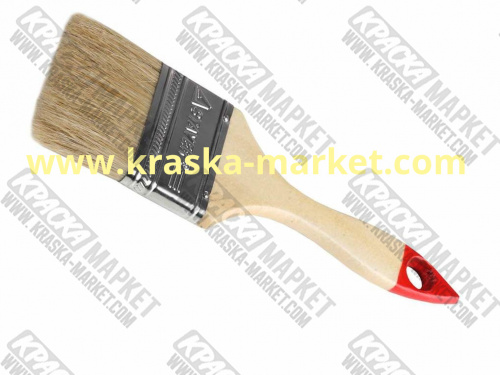 Кисть плоская стандарт 25 мм, светлая натуральная щетина, деревянная ручка. Артикул: 0101-025. Торговая марка: Stayer.