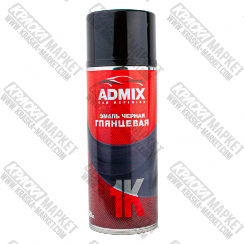 Краска универсальная акриловая в аэрозольном баллоне. Цвет: черная глянцевая. Объем(м3): 520 мл. Торговая марка: ADMIX.