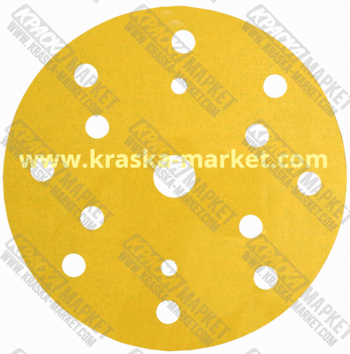 Круг абразивный, золотой, 15 отверстий, Р320, 150 мм. арт. 50451. Торговая марка: 3М.