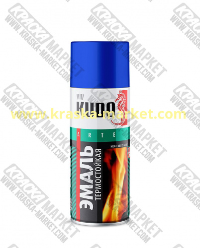 Краска термостойкая в аэрозольном баллоне. Цвет: № 5007 золотая. Объем(м3): 520мл. Торговая марка: KUDO.