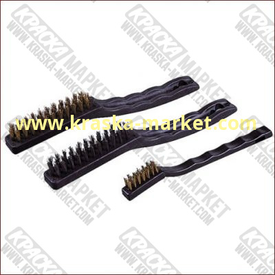 Набор щеток стальных с пластмассовыми ручками. Упаковка: 3 шт. Артикул: 3515-Н3. Торговая марка: Stayer.