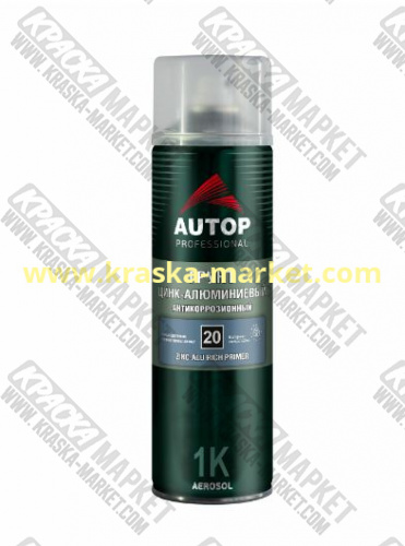 Грунт цинк-алюминиевый антикоррозионный (№20). Объём: 650 мл. Производитель: Autop.