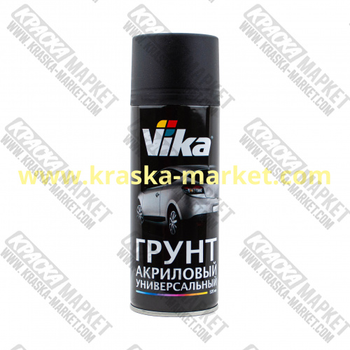 Грунт акриловый в аэрозольном баллоне, цвет: черный. Фасовка: 520мл. Торговая марка: Вика.