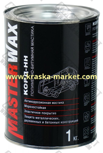 Мастика антикоррозионная полимерно-битумная КОРД-НН. Объем(м3): 2,2 кг. Производитель: Masterwax.