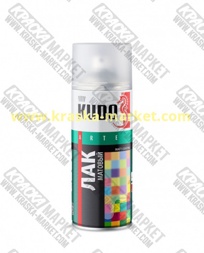 Лак универсальный акриловый матовый в аэрозольном баллоне. Торговая марка: KUDO.