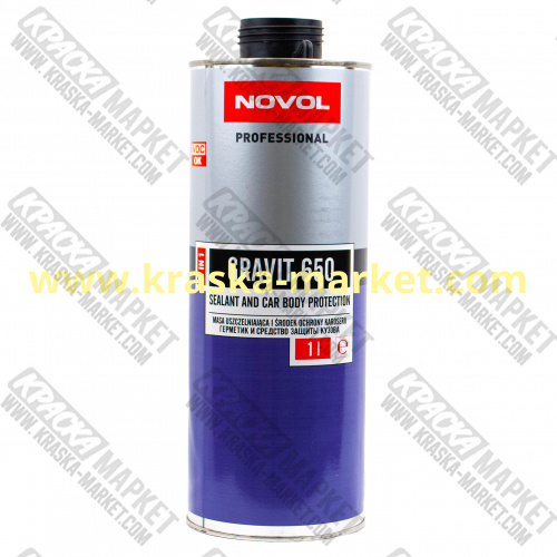 Герметик и средство защиты кузова 2 в 1  GRAVIT 650 Чёрный.  Вес(кг): 1,0 л. Торговая марка: Novol.