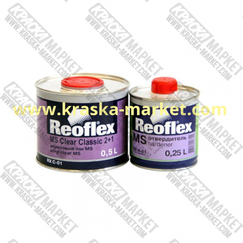 Акриловый лак  прозрачный МS. Объем(м3): 0.5 л лак + 0,25 л отвердитель. Производитель: Reoflex.