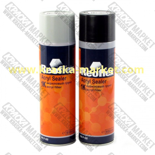 Акриловый грунт в аэрозольном баллоне. Цвет: черный. Объем(м3): 520 мл. Производитель: Reoflex.