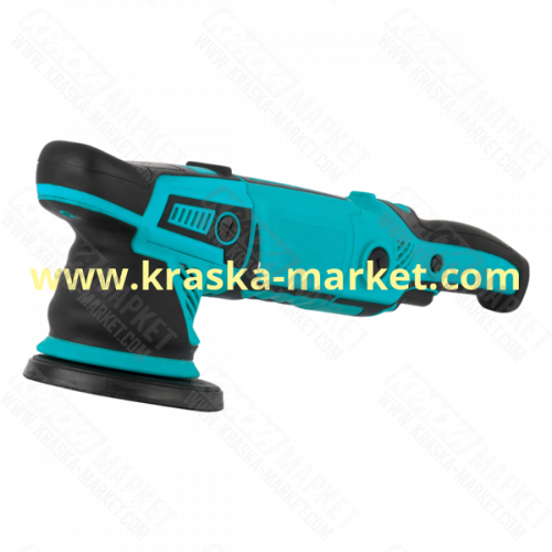 Угловая электрическая полировальная машинка с вращательно-орбитальным типом движения и повышенной мощностью двигателя, орбитальный ход 15 мм, диск-подошва 125 мм, PL-15LB. Торговая марка: HANKO.