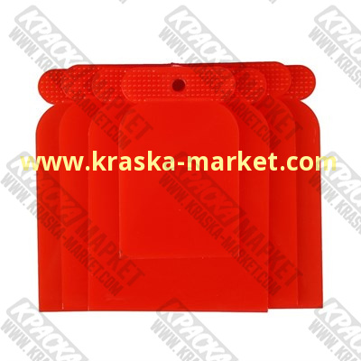 Набор шпателей пластмассовых 4шт. Размер: 50,80,100,120мм. Артикул: КР-40041. Брэнд: MiraMix.