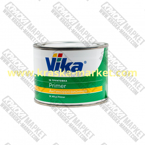 Грунт антикоррозионный. Цвет: серый. Фасовка: 0,5л. Торговая марка: Вика.