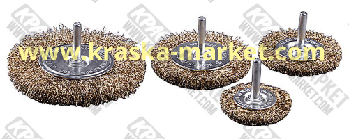 Набор щеток дисковых для дрели, витая латунированная стальная проволока 0,3мм. Набор 4шт. Артикул: 3521-H4. Торговая марка: Stayer.