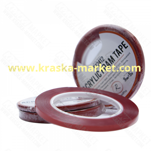 Двухсторонняя лента пеноакриловая. Толщина: 0,8мм. Цвет: прозрачный. Размер: 6мм х 5м. Бренд: RoxelPro.